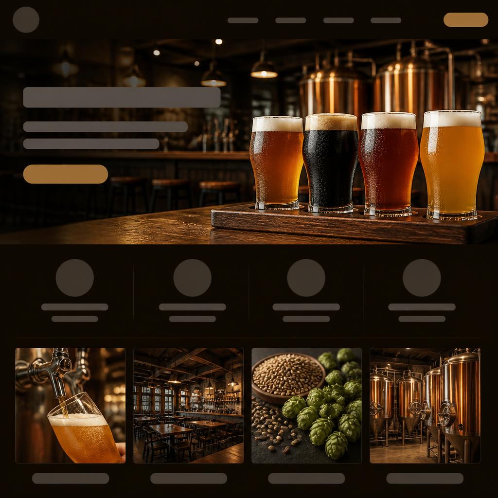Ironwood Brewing website template preview