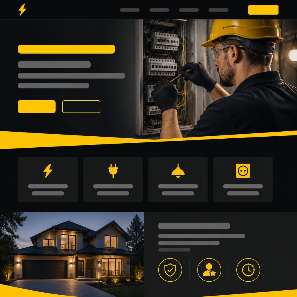 Voltline Electric website template preview