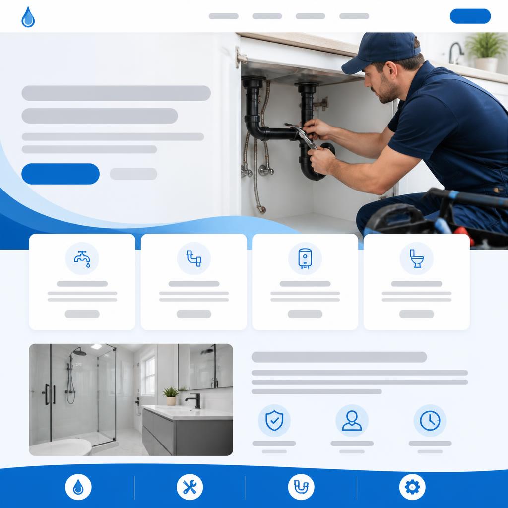 Blueline Plumbing website template preview